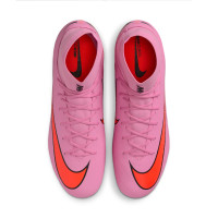 Nike Zoom Mercurial Superfly Academy 10 Gras / Kunstgras Voetbalschoenen (MG) Roze Felrood Lichtblauw