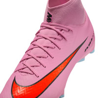 Nike Zoom Mercurial Superfly Academy 10 Gras / Kunstgras Voetbalschoenen (MG) Roze Felrood Lichtblauw