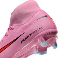 Nike Zoom Mercurial Superfly Academy 10 Gras / Kunstgras Voetbalschoenen (MG) Roze Felrood Lichtblauw