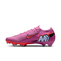 Nike Zoom Mercurial Vapor Elite 16 Gras Voetbalschoenen (FG) Roze Felrood Lichtblauw