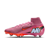 Nike Zoom Mercurial Superfly Elite 10 Iron Nop Football Boots (SG) Pink Bright Red Light Blue