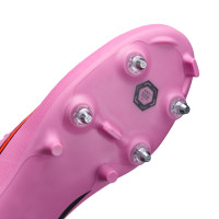 Nike Zoom Mercurial Vapor Academy 16 Iron Nop Football Boots (SG) Anti-Clog Pink Bright Red Light Blue