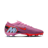 Nike Zoom Mercurial Vapor Pro 16 Gras Voetbalschoenen (FG) Roze Felrood Lichtblauw