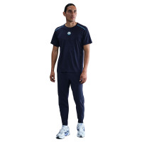 Nike Sportswear Sport Casual Full-Zip Trainingspak Hooded Donkerblauw Grijs Felgeel