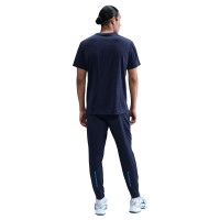 Nike Sportswear Sport Casual Full-Zip Trainingspak Hooded Donkerblauw Grijs Felgeel