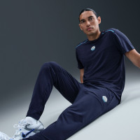 Nike Sportswear Sport Casual Full-Zip Trainingspak Hooded Donkerblauw Grijs Felgeel