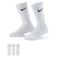 Nike Crew Sokken Everyday 3-Pack Kids Wit Zwart