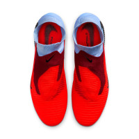 Nike Phantom 6 Elite High Gras Voetbalschoenen (FG) Lichtblauw Felrood Zwart