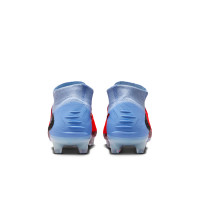 Nike Phantom 6 Elite High Gras Voetbalschoenen (FG) Lichtblauw Felrood Zwart