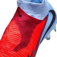 Nike Phantom 6 Elite High Gras Voetbalschoenen (FG) Lichtblauw Felrood Zwart