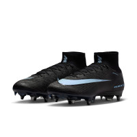 Nike Zoom Mercurial Superfly 10 Elite IJzeren-Nop Voetbalschoenen (SG) Zwart Lichtblauw