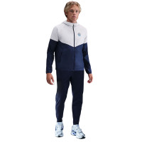 Nike Sportswear Sport Casual Full-Zip Trainingspak Hooded Donkerblauw Grijs Felgeel
