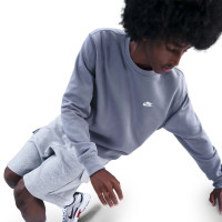 Nike Club Fleece Sportswear Crew Sweater Lichtpaars Wit