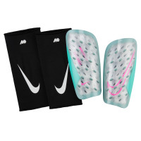 Nike Mercurial Superlock Lite Scheenbeschermers Grijs Lichtblauw Felroze