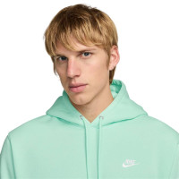 Nike Club Fleece Sportswear Hoodie Mintgroen Wit