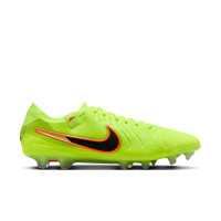 Nike Tiempo Legend Elite 10 Gras Voetbalschoenen (FG) Neongeel Zwart Oranje