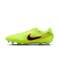 Nike Tiempo Legend Elite 10 Gras Voetbalschoenen (FG) Neongeel Zwart Oranje