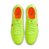 Nike Tiempo Legend Elite 10 Gras Voetbalschoenen (FG) Neongeel Zwart Oranje