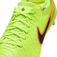 Nike Tiempo Legend Elite 10 Gras Voetbalschoenen (FG) Neongeel Zwart Oranje