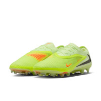 Nike Phantom 6 Elite Low Gras Voetbalschoenen (FG) Geel Oranje Zwart