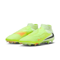 Nike Phantom 6 Elite High Gras Voetbalschoenen (FG) Geel Oranje Zwart