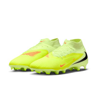 Nike Phantom 6 Academy High Gras / Kunstgras Voetbalschoenen (MG) Geel Oranje Zwart