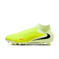 Nike Phantom 6 Pro High Gras Voetbalschoenen (FG) Geel Oranje Zwart