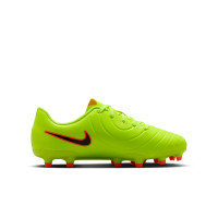 Nike Tiempo Legend Club 10 Grass/Artificial Grass Football Boots (MG) Kids Neon Yellow Black Orange