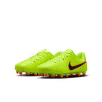 Nike Tiempo Legend Club 10 Grass/Artificial Grass Football Boots (MG) Kids Neon Yellow Black Orange