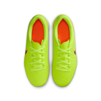 Nike Tiempo Legend Club 10 Grass/Artificial Grass Football Boots (MG) Kids Neon Yellow Black Orange
