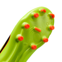 Nike Tiempo Legend Club 10 Grass/Artificial Grass Football Boots (MG) Kids Neon Yellow Black Orange