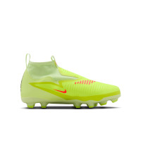 Nike Phantom 6 Academy High Laceless Grass/Artificial Grass Football Boots (MG) Kids Yellow Orange Black