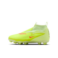 Nike Phantom 6 Academy High Laceless Grass/Artificial Grass Football Boots (MG) Kids Yellow Orange Black