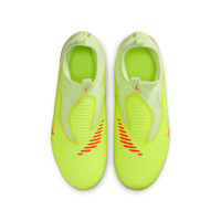 Nike Phantom 6 Academy High Laceless Grass/Artificial Grass Football Boots (MG) Kids Yellow Orange Black
