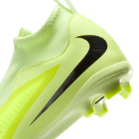 Nike Phantom 6 Academy High Laceless Grass/Artificial Grass Football Boots (MG) Kids Yellow Orange Black