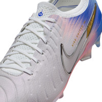 Nike Tiempo Legend 10 Elite Gras Football Boots (FG) Grey Blue Pink