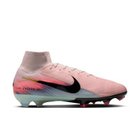Nike Zoom Mercurial Superfly 10 Elite Gras Voetbalschoenen (FG) Roze Blauw Turquoise