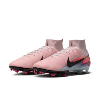 Nike Zoom Mercurial Superfly 10 Elite Gras Voetbalschoenen (FG) Roze Blauw Turquoise