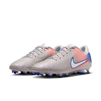 Nike Tiempo Legend 10 Academy Gras / Kunstgras Voetbalschoenen (MG) Grijs Blauw Roze