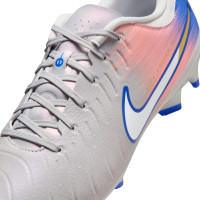 Nike Tiempo Legend 10 Academy Grass/Artificial Grass Football Boots (MG) Grey Blue Pink