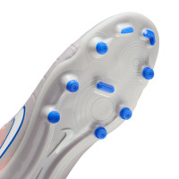 Nike Tiempo Legend 10 Academy Gras / Kunstgras Voetbalschoenen (MG) Grijs Blauw Roze