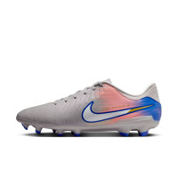 Nike Tiempo Legend 10 Academy Grass/Artificial Grass Football Boots (MG) Grey Blue Pink