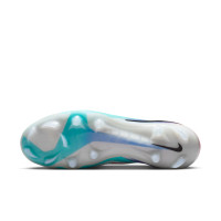 Nike Phantom 6 Low Elite Gras Voetbalschoenen (FG) Zilver Turquoise Oranje Blauw