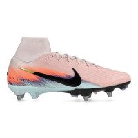 Nike Zoom Mercurial Superfly 10 Elite Iron Stud Football Boots (SG) Pro Player Pink Blue Turquoise