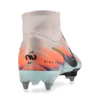 Nike Zoom Mercurial Superfly 10 Elite Iron Stud Football Boots (SG) Pro Player Pink Blue Turquoise