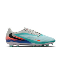 Nike Phantom 6 Low Academy Gras / Kunstgras Voetbalschoenen (MG) Zilver Turquoise Oranje Zwart Blauw