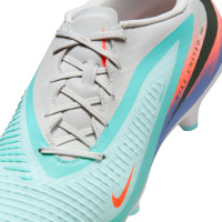 Nike Phantom 6 Low Academy Gras / Kunstgras Voetbalschoenen (MG) Zilver Turquoise Oranje Zwart Blauw