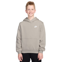 Nike Club Fleece Sportswear Joggingpak Hooded Kids Lichtbruin Wit