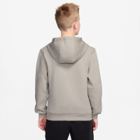 Nike Club Fleece Sportswear Joggingpak Hooded Kids Lichtbruin Wit