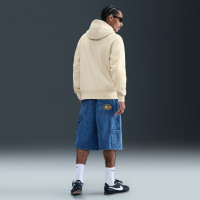 Nike Club Fleece Sportswear Jogging Suit Hooded Light Beige White